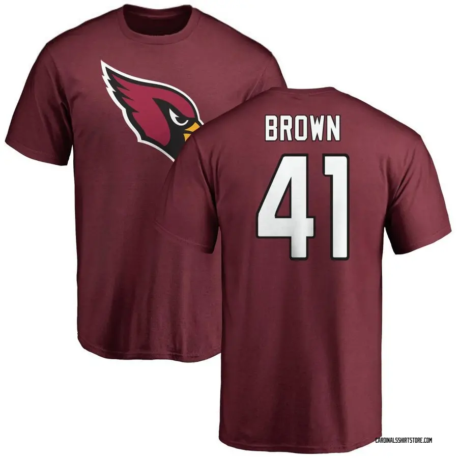 Men's Elliott Brown Arizona Cardinals Name & Number Logo T-Shirt - Maroon