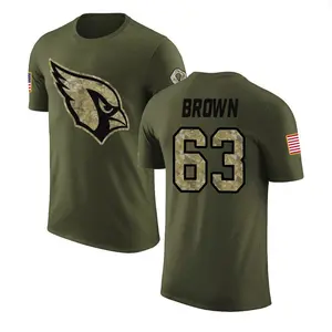 Men's Evan Brown Arizona Cardinals Olive Salute to Service Legend T-Shirt