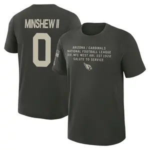 Men's Gardner Minshew Arizona Cardinals Dark/Green 2025 Salute to Service Sideline Slub T-Shirt
