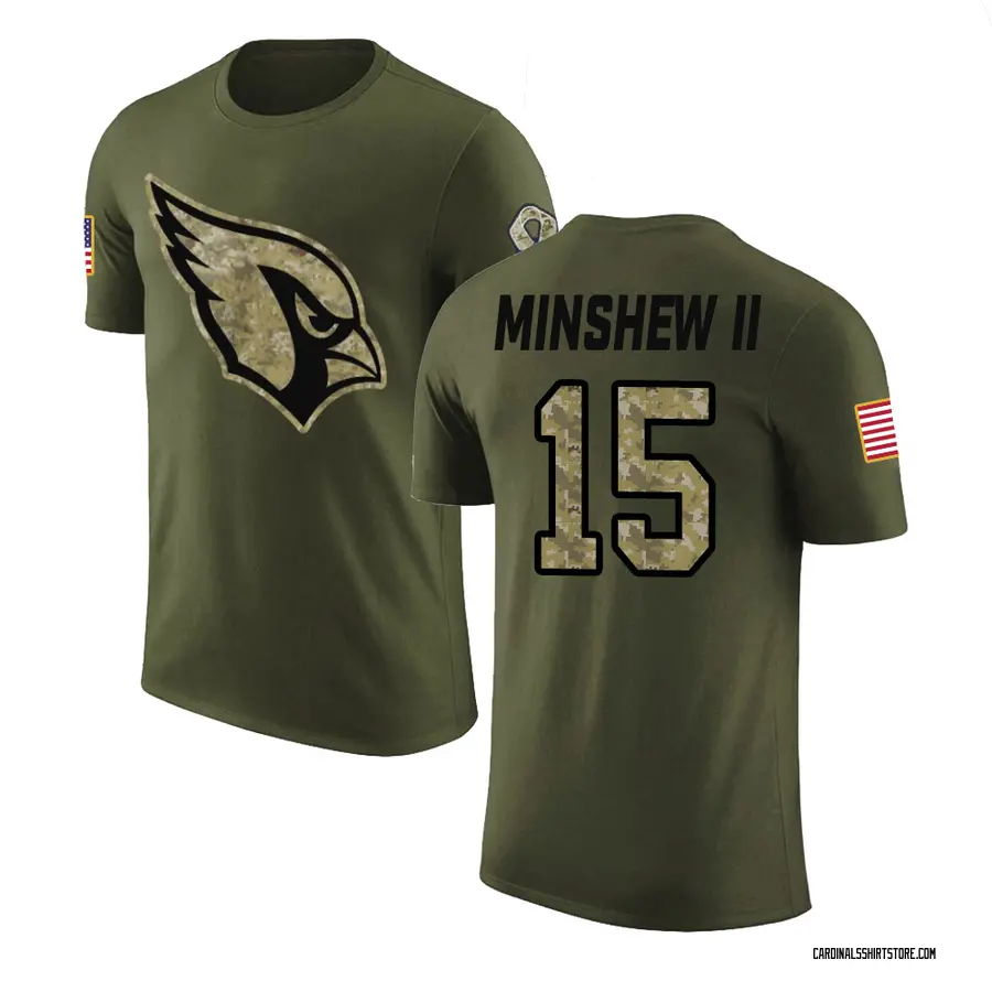 Men's Gardner Minshew II Arizona Cardinals Olive Salute to Service Legend T-Shirt