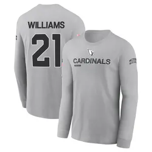 Men's Garrett Williams Arizona Cardinals Gray 2024 Salute to Service Long Sleeve T-Shirt