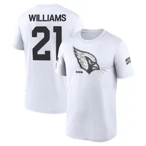 Men's Garrett Williams Arizona Cardinals White 2024 Salute to Service Legend Performance T-Shirt