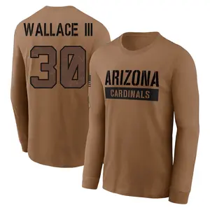 Men's Harrison Wallace III Arizona Cardinals Brown 2023 Salute To Service Long Sleeve T-Shirt