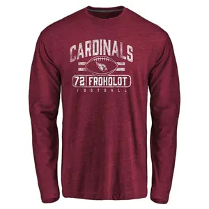 Men's Hjalte Froholdt Arizona Cardinals Flanker Tri-Blend Long Sleeve T-Shirt - Garnet