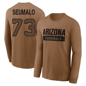 Men's Isaac Seumalo Arizona Cardinals Brown 2023 Salute To Service Long Sleeve T-Shirt