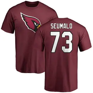 Men's Isaac Seumalo Arizona Cardinals Name & Number Logo T-Shirt - Maroon