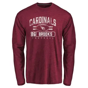 Men's Jalen Brooks Arizona Cardinals Flanker Tri-Blend Long Sleeve T-Shirt - Garnet