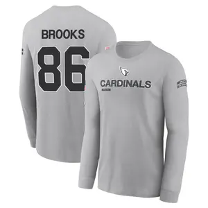 Men's Jalen Brooks Arizona Cardinals Gray 2024 Salute to Service Long Sleeve T-Shirt
