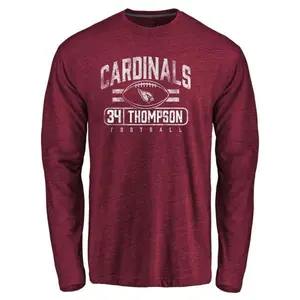 Men's Jalen Thompson Arizona Cardinals Flanker Tri-Blend Long Sleeve T-Shirt - Garnet