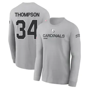 Men's Jalen Thompson Arizona Cardinals Gray 2024 Salute to Service Long Sleeve T-Shirt