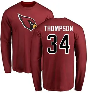 Men's Jalen Thompson Arizona Cardinals Name & Number Logo Long Sleeve T-Shirt - Maroon