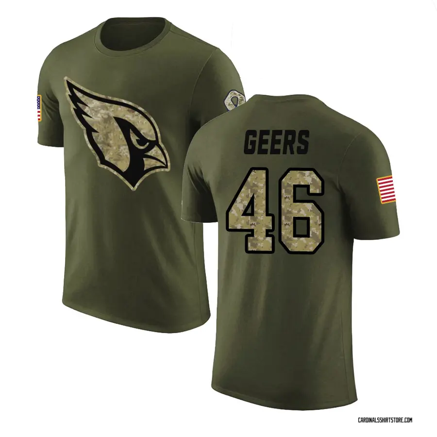 Men's Jameson Geers Arizona Cardinals Olive Salute to Service Legend T-Shirt