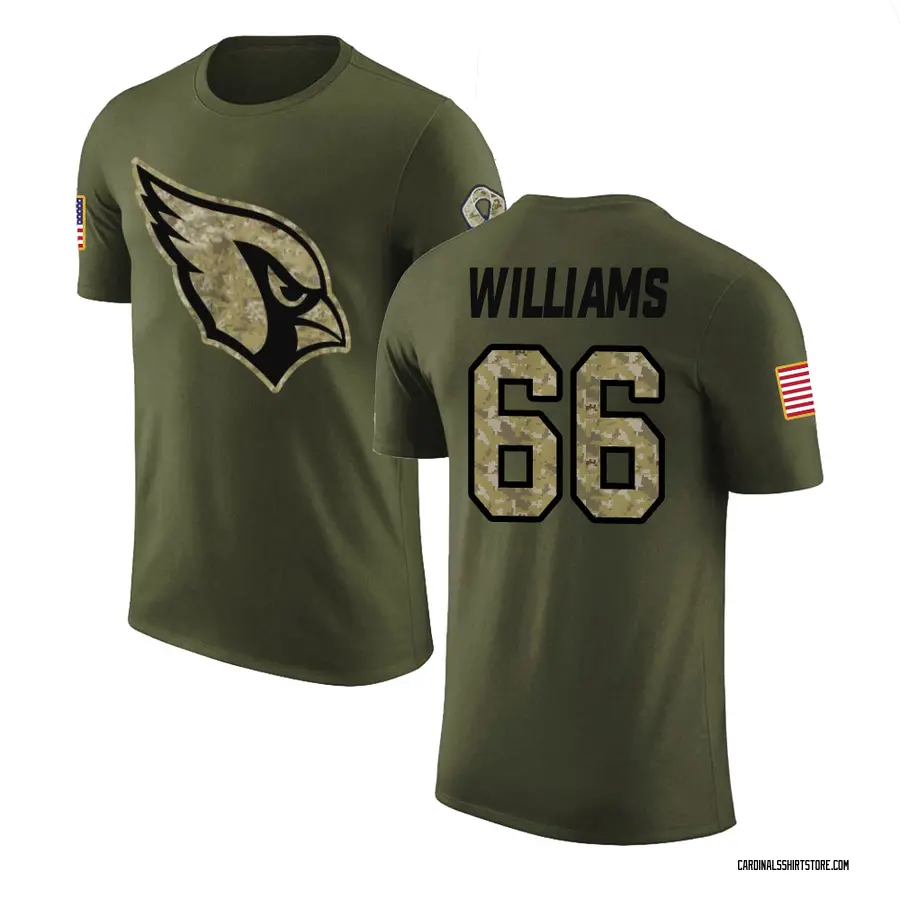 Men's Jayden Williams Arizona Cardinals Olive Salute to Service Legend T-Shirt