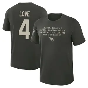 Men's Jeremiyah Love Arizona Cardinals Dark/Green 2025 Salute to Service Sideline Slub T-Shirt