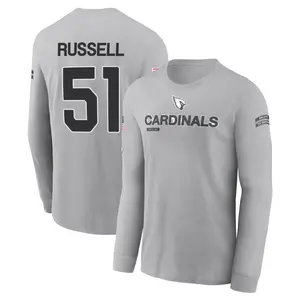 Men's J.J. Russell Arizona Cardinals Gray 2024 Salute to Service Long Sleeve T-Shirt
