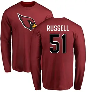 Men's J.J. Russell Arizona Cardinals Name & Number Logo Long Sleeve T-Shirt - Maroon