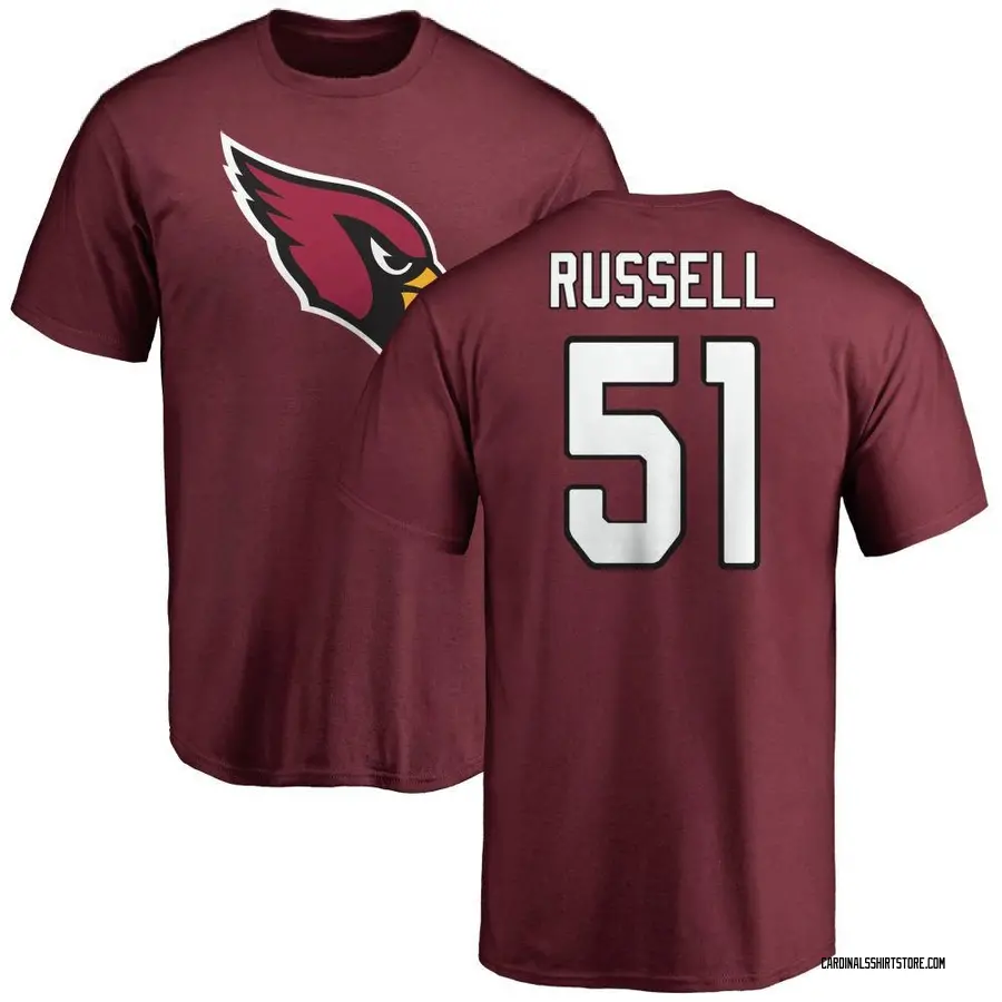 Men's J.J. Russell Arizona Cardinals Name & Number Logo T-Shirt - Maroon