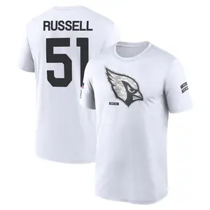 Men's J.J. Russell Arizona Cardinals White 2024 Salute to Service Legend Performance T-Shirt