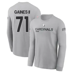 Men's Jon Gaines II Arizona Cardinals Gray 2024 Salute to Service Long Sleeve T-Shirt