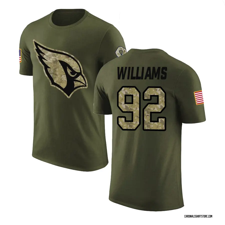 Men's Jonah Williams Arizona Cardinals Olive Salute to Service Legend T-Shirt