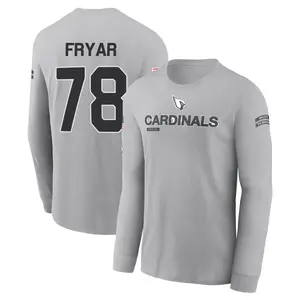 Men's Josh Fryar Arizona Cardinals Gray 2024 Salute to Service Long Sleeve T-Shirt