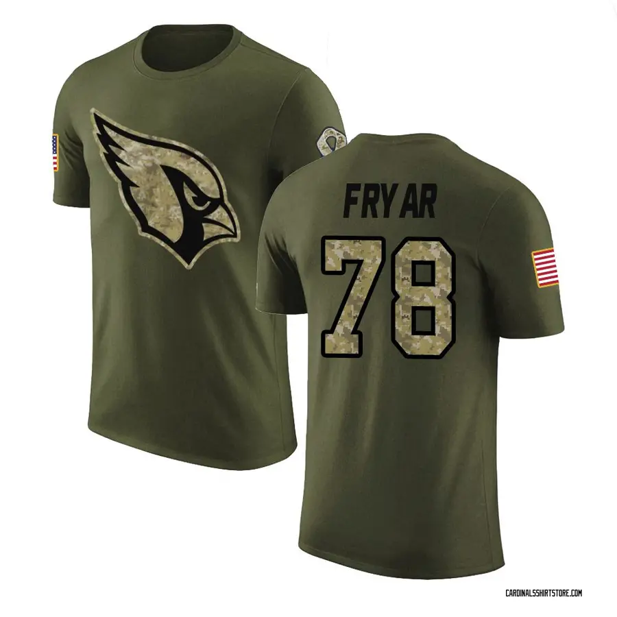 Men's Josh Fryar Arizona Cardinals Olive Salute to Service Legend T-Shirt