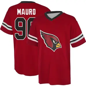 Men's Josh Mauro Arizona Cardinals Red Name & Number Game Day V-Neck T-Shirt