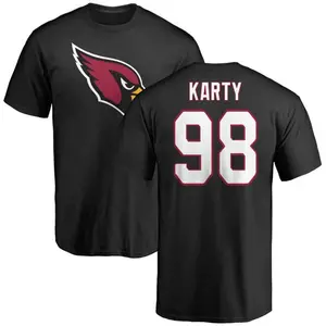 Men's Joshua Karty Arizona Cardinals Name & Number Logo T-Shirt - Black