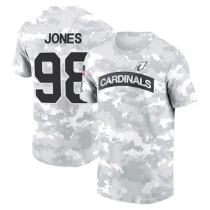 Men's Justin Jones Arizona Cardinals Arctic Camo 2024 Salute to Service Performance T-Shirt
