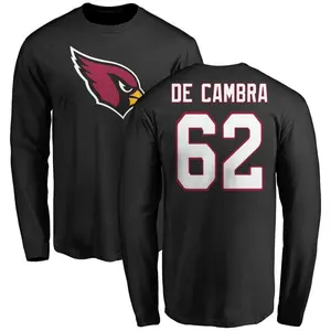Men's Ka'ena De Cambra Arizona Cardinals Name & Number Logo Long Sleeve T-Shirt - Black