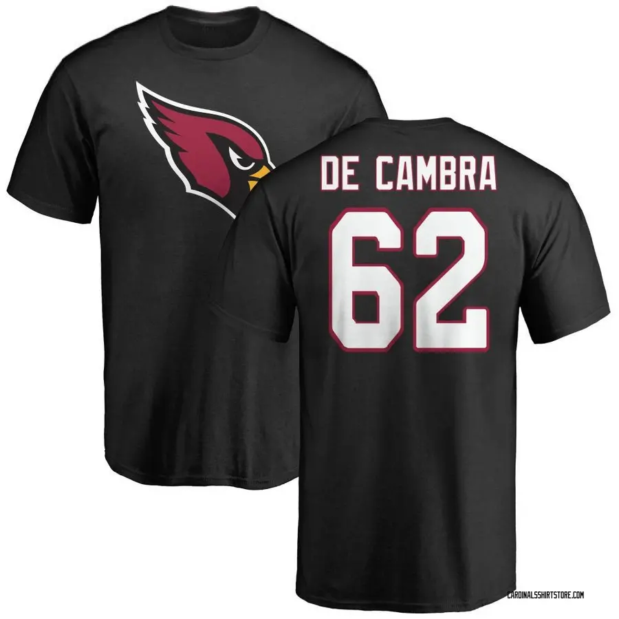 Men's Ka'ena De Cambra Arizona Cardinals Name & Number Logo T-Shirt - Black