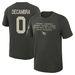 Men's Ka'ena Decambra Arizona Cardinals Dark/Green 2025 Salute to Service Sideline Slub T-Shirt