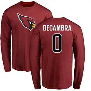 Men's Ka'ena Decambra Arizona Cardinals Name & Number Logo Long Sleeve T-Shirt - Maroon