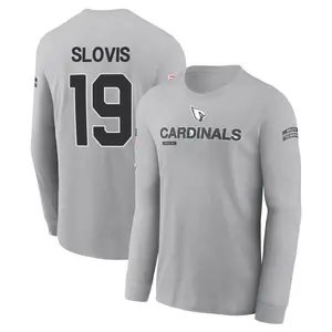 Men's Kedon Slovis Arizona Cardinals Gray 2024 Salute to Service Long Sleeve T-Shirt