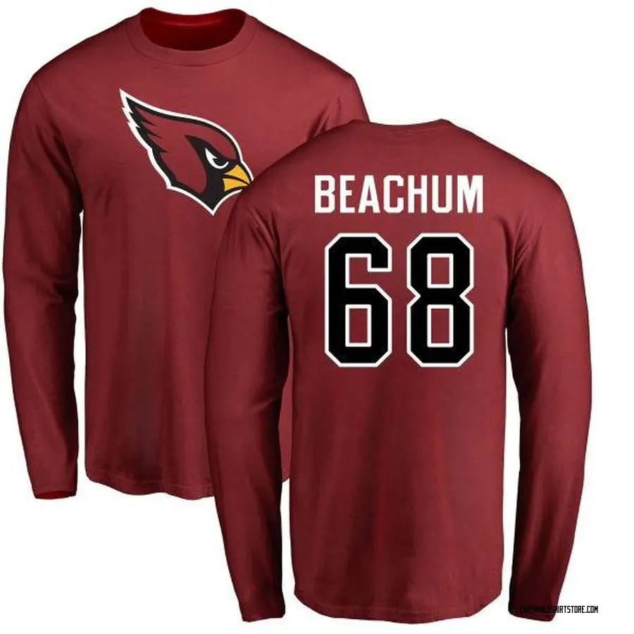 Men's Kelvin Beachum Arizona Cardinals Name & Number Logo Long Sleeve T-Shirt - Maroon