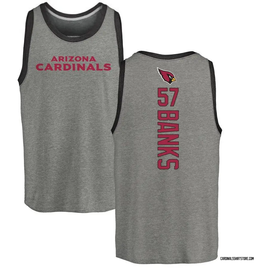 Men's Keshawn Banks Arizona Cardinals Backer Tri-Blend Tank Top - Ash