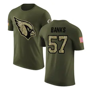 Men's Keshawn Banks Arizona Cardinals Olive Salute to Service Legend T-Shirt