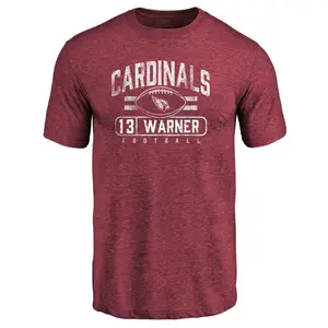 Men's Kurt Warner Arizona Cardinals Flanker Tri-Blend T-Shirt - Maroon