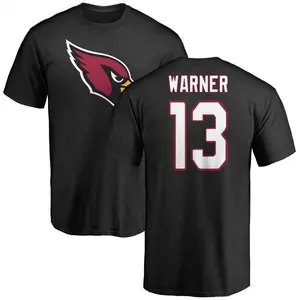 Men's Kurt Warner Arizona Cardinals Name & Number Logo T-Shirt - Black