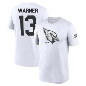 Men's Kurt Warner Arizona Cardinals White 2024 Salute to Service Legend Performance T-Shirt