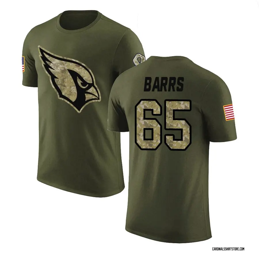 Men's Kyon Barrs Arizona Cardinals Olive Salute to Service Legend T-Shirt