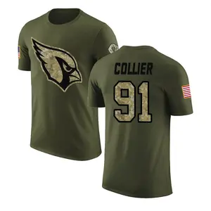 Men's L.J. Collier Arizona Cardinals Olive Salute to Service Legend T-Shirt