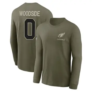 Men's Logan Woodside Arizona Cardinals Olive 2025 Salute to Service Sideline Long Sleeve T-Shirt