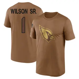 Men's Mack Wilson Sr. Arizona Cardinals Brown 2023 Salute To Service Legend Performance T-Shirt