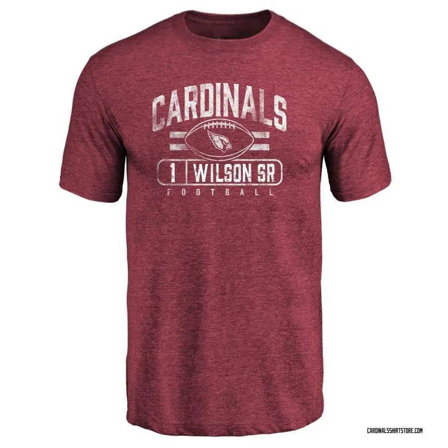 Men's Mack Wilson Sr. Arizona Cardinals Flanker Tri-Blend T-Shirt - Maroon