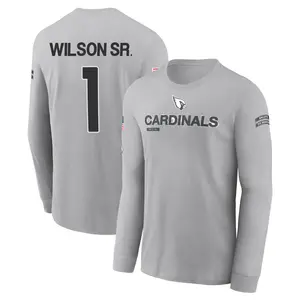 Men's Mack Wilson Sr. Arizona Cardinals Gray 2024 Salute to Service Long Sleeve T-Shirt