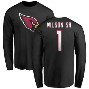 Men's Mack Wilson Sr. Arizona Cardinals Name & Number Logo Long Sleeve T-Shirt - Black