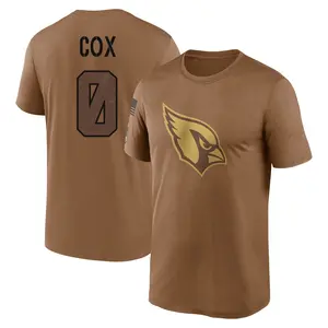 Men's Marques Cox Arizona Cardinals Brown 2023 Salute To Service Legend Performance T-Shirt