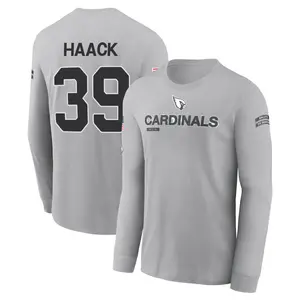 Men's Matt Haack Arizona Cardinals Gray 2024 Salute to Service Long Sleeve T-Shirt