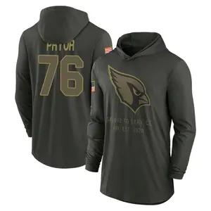 Men's Matt Pryor Arizona Cardinals Forest/Green 2025 Salute to Service Sideline Lightweight Hooded Pullover Long Sleeve T-Shirt